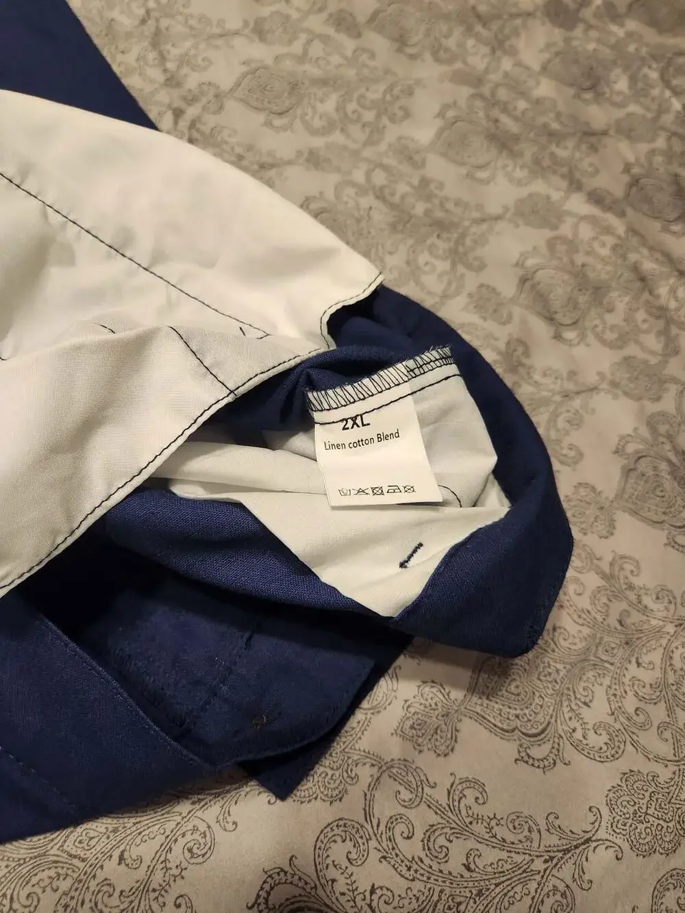 Men's Linen Cotton Blend Flat Front Casual Pants